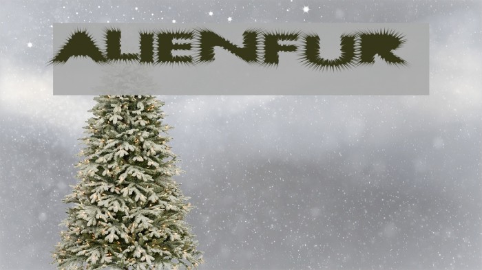 AlienFur Font examples