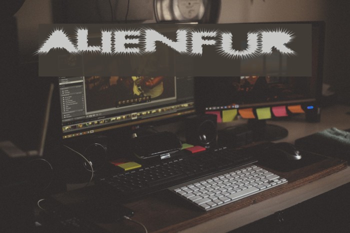 AlienFur Font examples