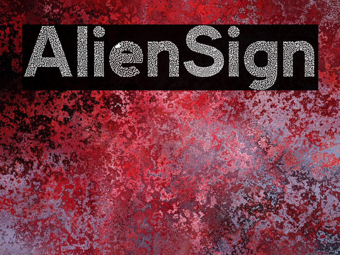 AlienSign Font examples