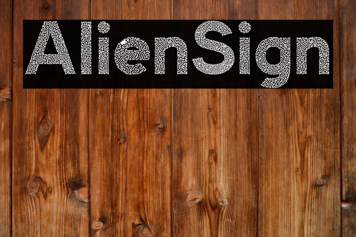 AlienSign Font examples