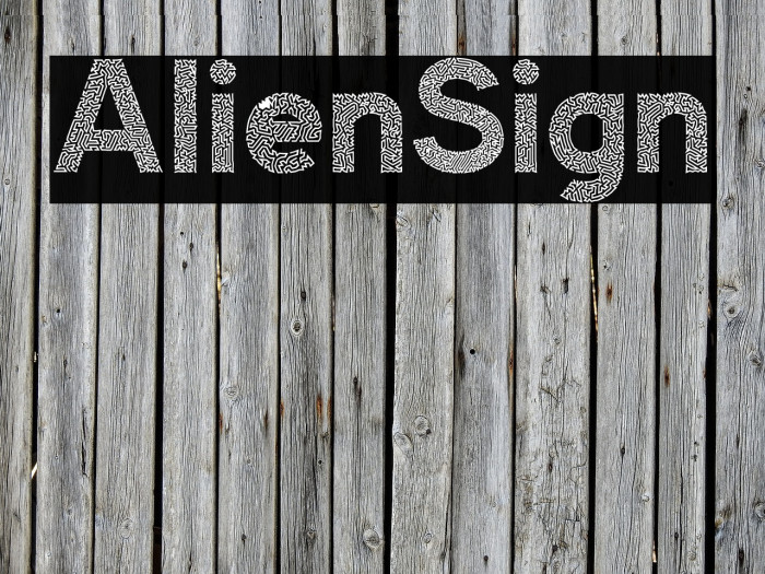 AlienSign Font examples