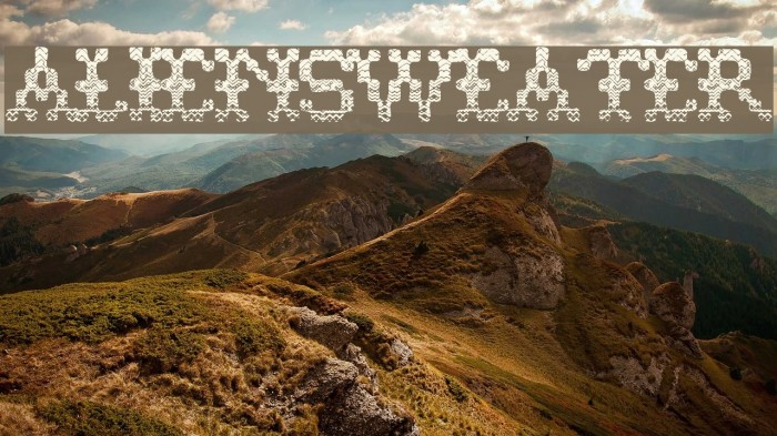 AlienSweater Font examples