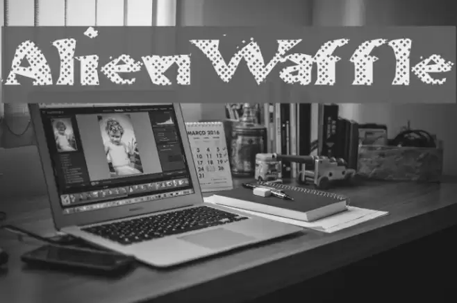 AlienWaffle Font examples