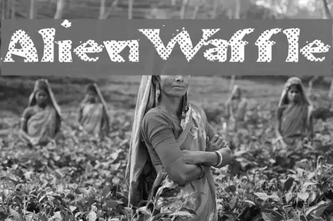 AlienWaffle Font examples