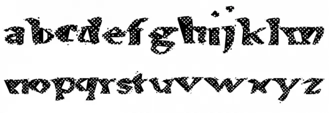 AlienWaffle फ़ॉन्ट लोअरकेस