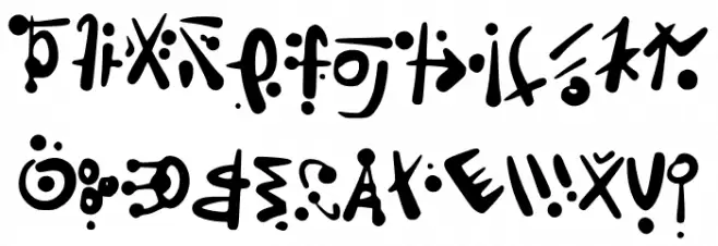 Alien_Hieroglyph फ़ॉन्ट लोअरकेस