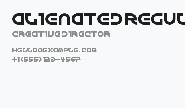 Alienated Regular Business Card