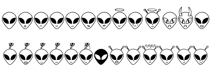 Aliencons TFB Font LOWERCASE