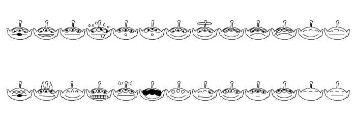 Aliencons two Font LOWERCASE