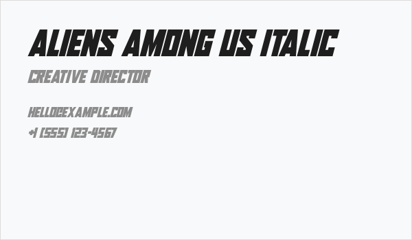 Aliens Among Us Italic Business Card