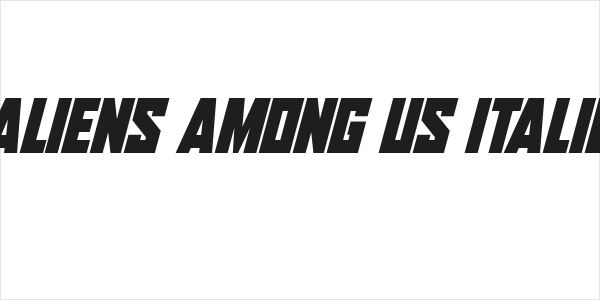 Aliens Among Us Italic Logo