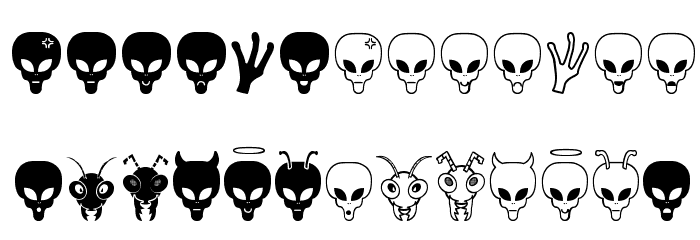 Aliens Bats St Font LOWERCASE