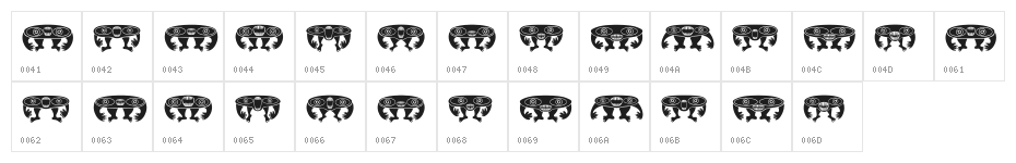 Aliens Regular Character Map