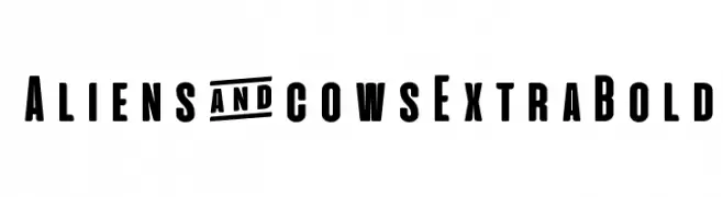 Aliens & cows ExtraBold  Fuentes Gratis Descargar
