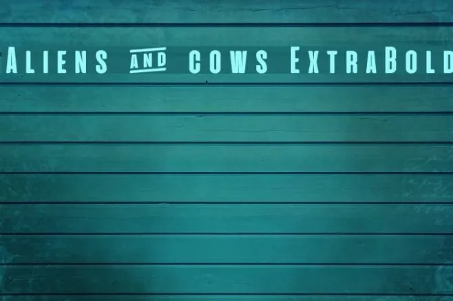 Aliens & cows ExtraBold Example 1