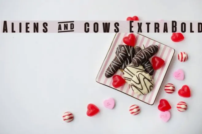 Aliens & cows ExtraBold Example 2