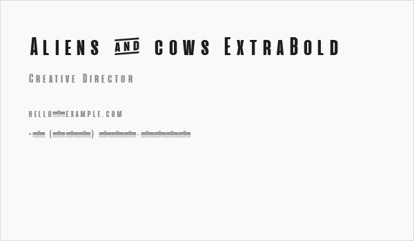 Aliens & cows ExtraBold Business Card