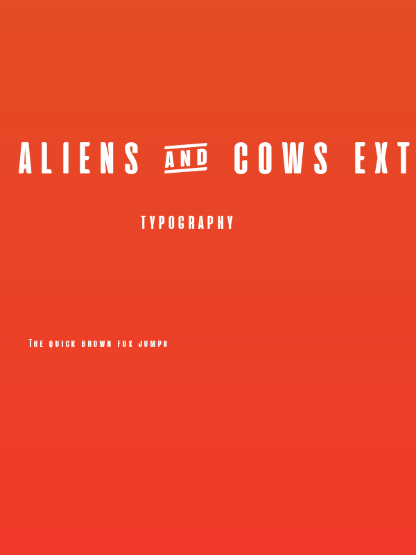Aliens & cows ExtraBold Poster