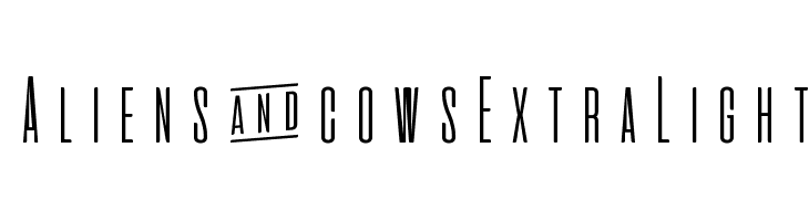 Aliens & cows ExtraLight  フリーフォントのダウンロード