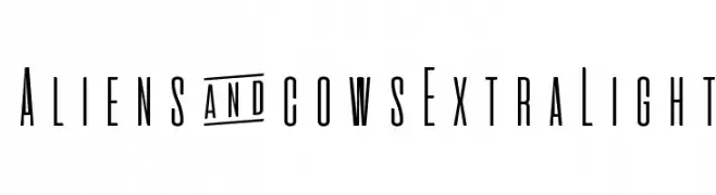 Aliens & cows ExtraLight  baixar fontes gratis
