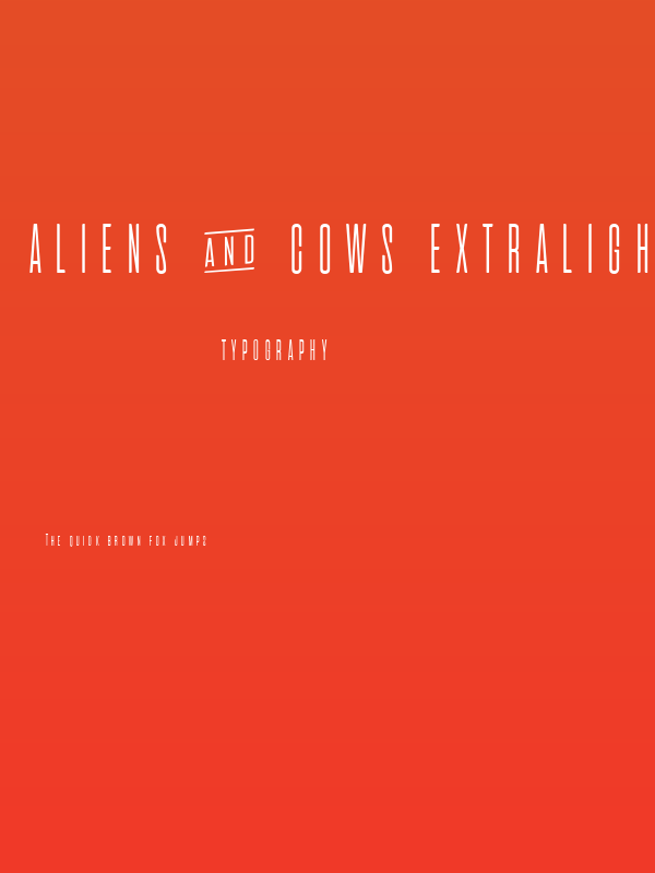 Aliens & cows ExtraLight Poster