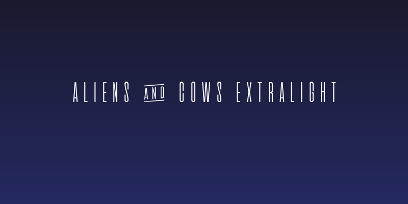 Aliens & cows ExtraLight Social Header