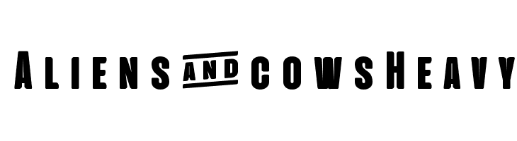 Aliens & cows Heavy  フリーフォントのダウンロード