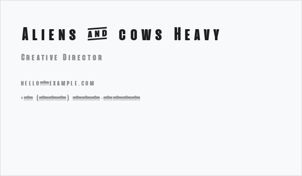 Aliens & cows Heavy Business Card