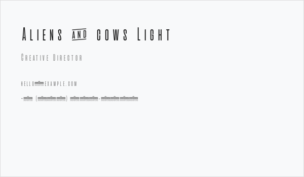 Aliens & cows Light Business Card