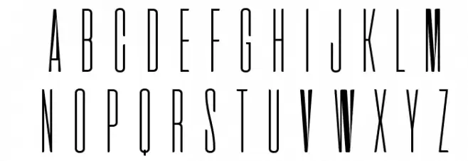 Aliens & cows Thin フォント 大文字