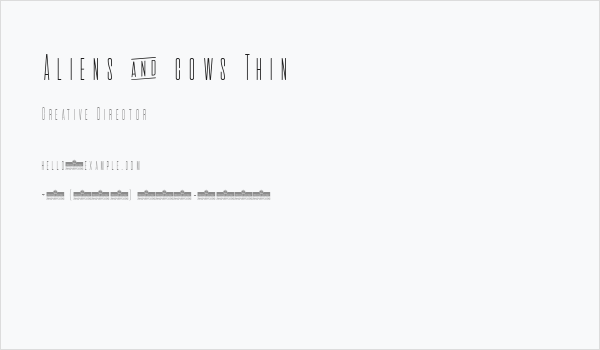 Aliens & cows Thin Business Card