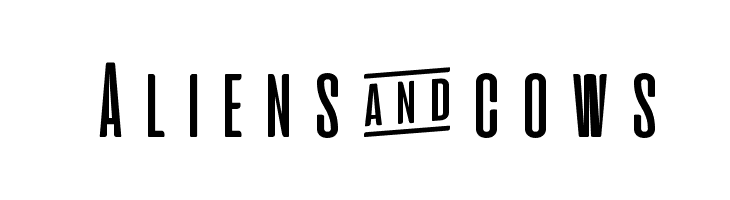 Aliens & cows  Free Fonts Download