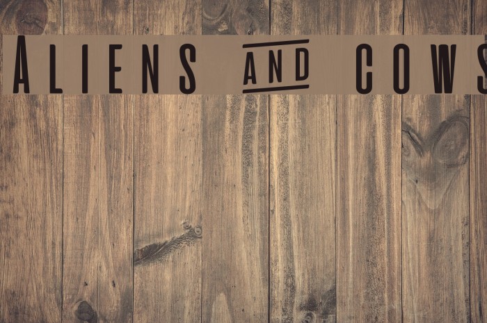 Aliens & cows Font examples