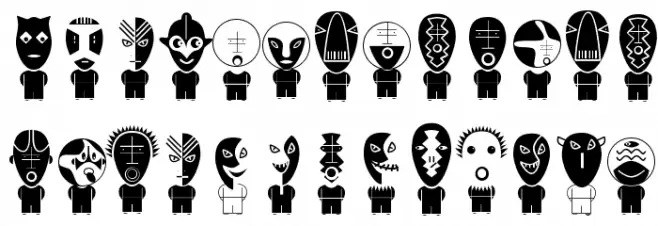 AliensInverse फ़ॉन्ट अपरकेस