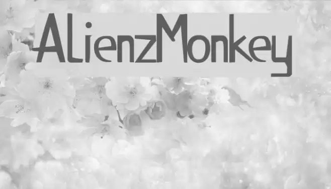 AlienzMonkey Font examples