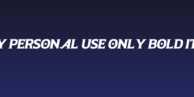 Aliey PERSONAL USE ONLY Bold Italic Social Header