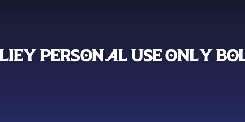 Aliey PERSONAL USE ONLY Bold Social Header