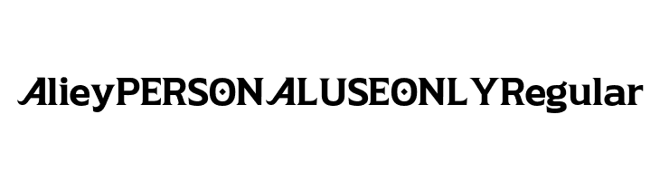 Aliey PERSONAL USE ONLY Regular  لخطوط تنزيل