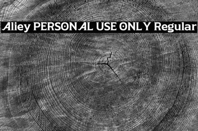 Aliey PERSONAL USE ONLY Regular Font examples