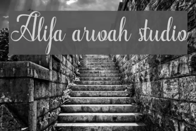 Alifa arwah studio Font examples