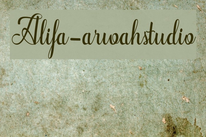 Alifa-arwahstudio Font examples