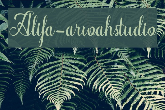 Alifa-arwahstudio Font examples