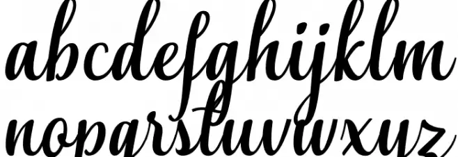 Aliffah フォント 小文字