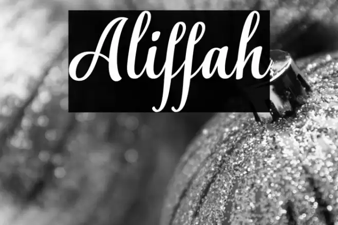 Aliffah Font examples