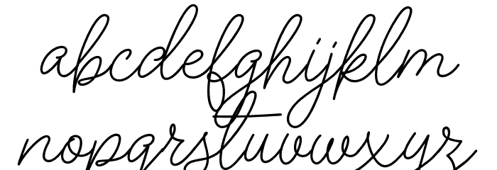 Alifia Font LOWERCASE