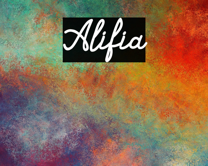 Alifia Font examples