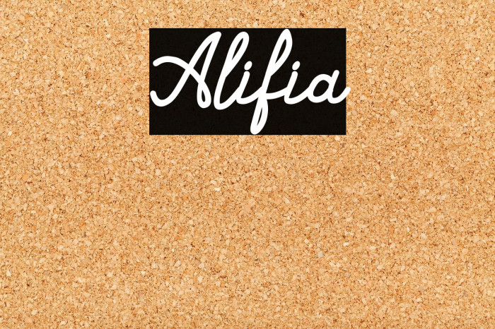 Alifia Font examples