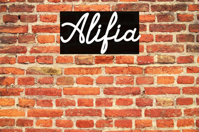 Alifia Font examples