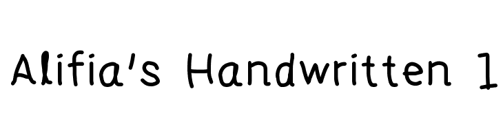 Alifia's Handwritten 1 Font
