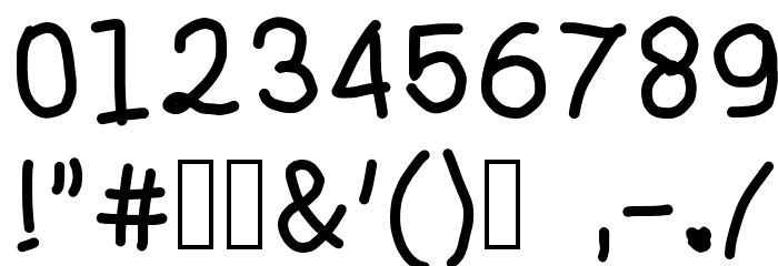Alifia's Handwritten 1 Font OTHER CHARS